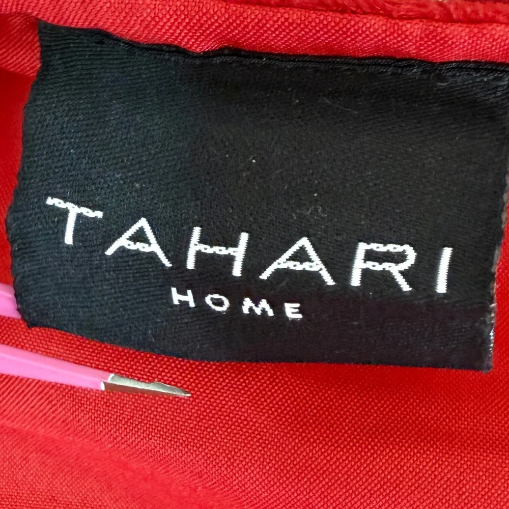 Tahari Red With Gold Sequins Detail  52” Tree Skirt New with Tags